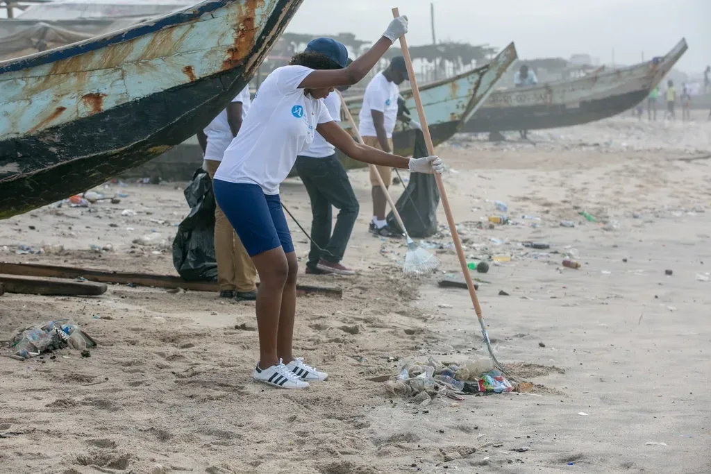 Clean up a beach or park