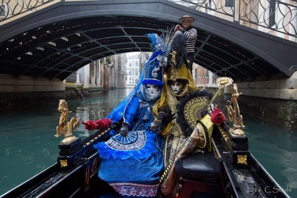 A gondola ride in Venice